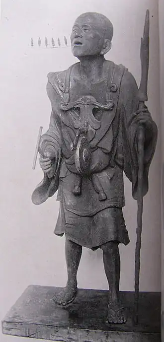 Le moine Kuya (930-972). Bois peint, H. 117&nbsp;cm. Sculpteur: Kosho, début XIIIe&nbsp;siècle.
