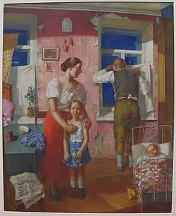 L'Alarme, 1919 et 1934 (Petrov-Vodkine)