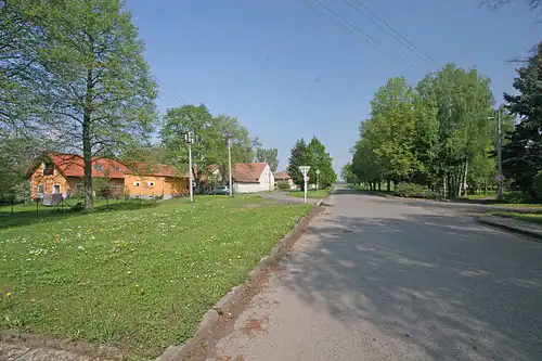 Une rue de Lány u Dašic.