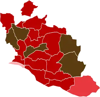 Liste en tête dans chaque canton.