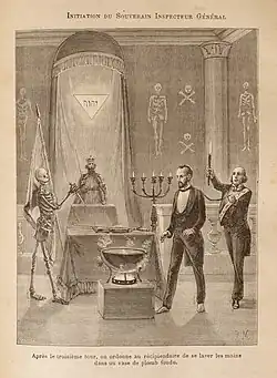 Initiation au 33e&nbsp;grade de souverain inspecteur général.