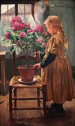 Léon Frédéric, Rhododendron en fleurs.