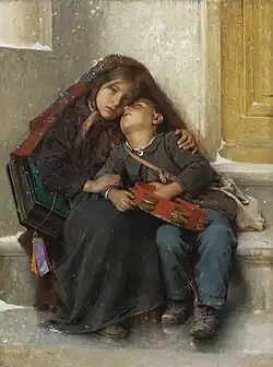 Dehors dans le froid, 1890.