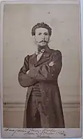 Photographie de Léonce Legendre (32 ans) lors de son séjour à Rome en 1863 ; Collection privée
