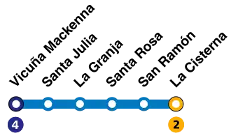 Voir la carte de la ligne.