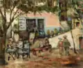 L’Olive bleue à Saint-Paul-de-Vence, 1933, huile sur toile, 38&nbsp;×&nbsp;46&nbsp;cm, au dos à Michel Fontaine.