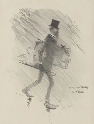 L'éditeur André Marty, dessin, 1894.