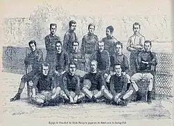 Dessin des joueurs de l'équipe du Stade français en 1891