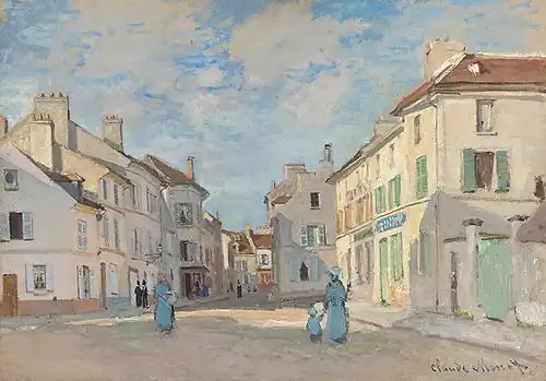L'ancienne rue de la Chaussée, Argenteuil par Claude Monet.