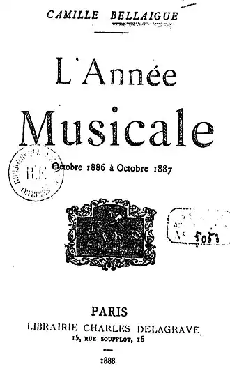 Image illustrative de l’article L'Année musicale