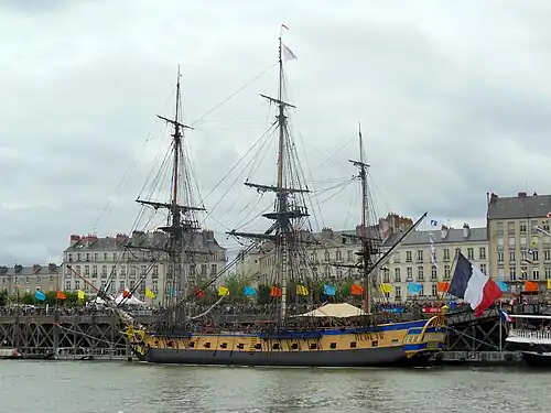 L'Hermione, première escale à Nantes en mai 2019.