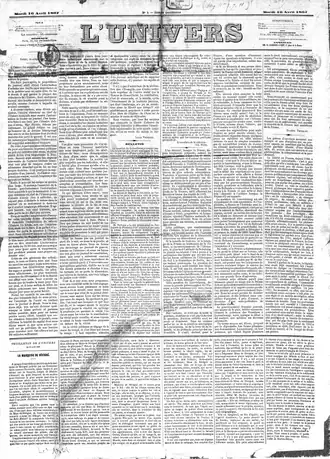 Image illustrative de l’article L'Univers (journal)