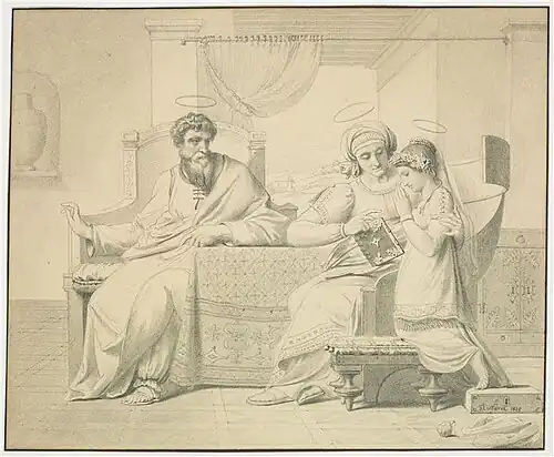 François-Joseph Navez, L'Éducation de la Vierge (1825).