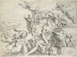 L'enlèvement d'Europe accompagnée par les Anges