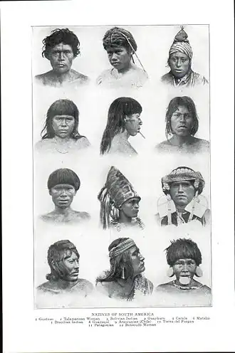 Affiche regroupant le portrait de douze indigènes.