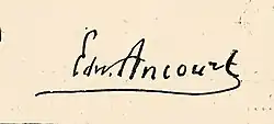 signature d'Edward Ancourt