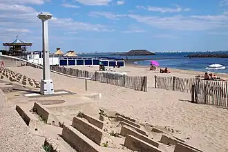 Vue générale d'une plage en 2014.
