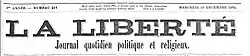 Titre du journal (le 10 décembre 1873)