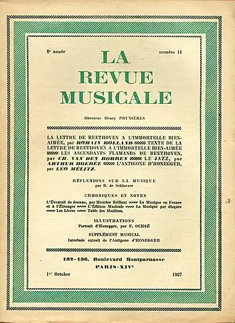 couverture d'un numéro