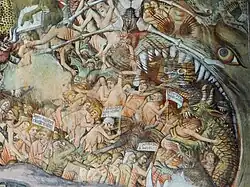 Les damnés précipités dans le Léviathan.