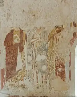 Peintures de l'abside, en cours de réhabilitation.