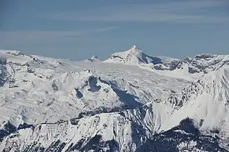 La Fava, le Sex Rouge, l'Oldehore et le glacier de Tsanfleuron.