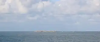 Photographie de Maîtresse-Île à marée haute.