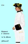 officier de 1734 à 1757