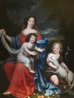 La marquise de Maintenon, le duc du Maine et le comte de Vexin par Pierre Mignard.