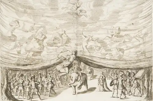 Décor pour l'opéra d'Antonio Draghi La monarchia latina trionfante, 1678.