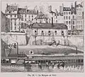 La morgue sur le quai en 1840.