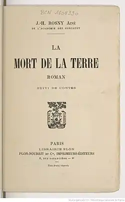 Image illustrative de l’article La Mort de la Terre