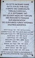 Plaque commémorative des événements de 1943.