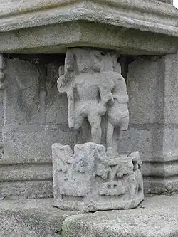 Fragment de la statue de saint Hubert.