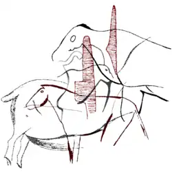 Superposition de peintures et gravures de la Galerie