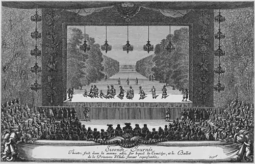 Représentation de La Princesse d'Élide à Versailles.