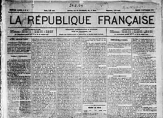 Une de journal.