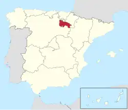 Situation géographique de La Rioja en Espagne.