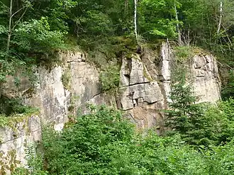Ancienne carrière de rhyolite des Fossottes.