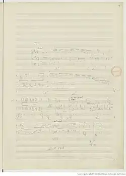 page du manuscrit.