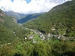 Vue du hameau de la Tour d'Hérères depuis le chef-lieu