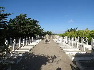 Le cimetière de l'ancien hôpital.