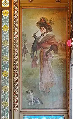 Détail du décor de la brasserie La Cigale à Nantes (1895).
