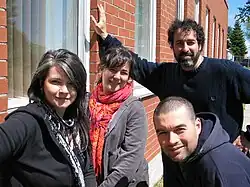 Le collectif d’artistes « La Corvée », composé de Pascal Bouchard, Geneviève Boucher, Bianka Robitaille et Rémy Laprise.