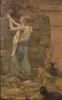 Pierre Puvis de Chavannes, La Gardeuse de chèvres.,