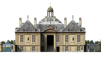 Restitution de la façade de la ménagerie de Versailles.