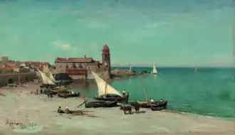 Adolphe Appian, La plage de Collioure, 1878.