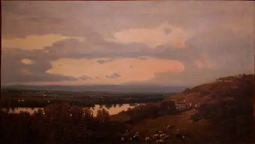 La Plaine du Rebaut au soleil couchant (1882).