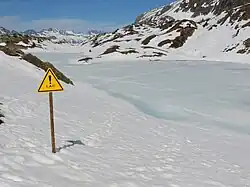 Lac Besson en hiver.