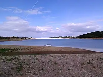 Faible volume d'eau à la fin de l'été 2016.